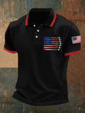 Men's Independence Day USA Flag Fighter Jets Print Casual Tee