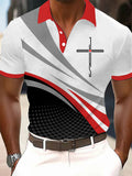 Men's Faith Cross Printed Casual Top