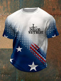 Men's In God We Trust Waffle Print Casual T-Shirt