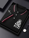 Man Faith Cross Man Of Faith Print Short Sleeve Top