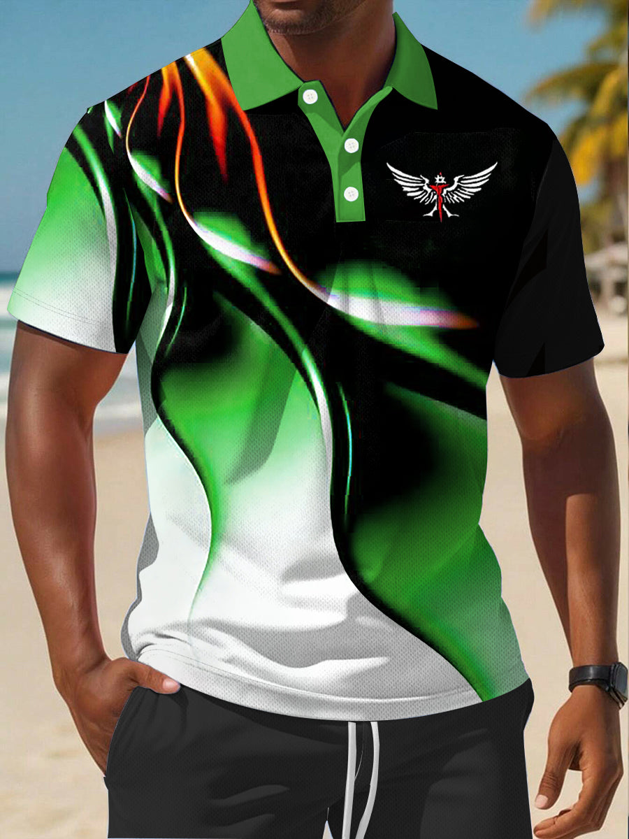Men's Faith Cross Casual Business Short Sleeve Shirt