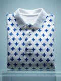 Men's Cross Business Shirt Short Sleeve Shirt