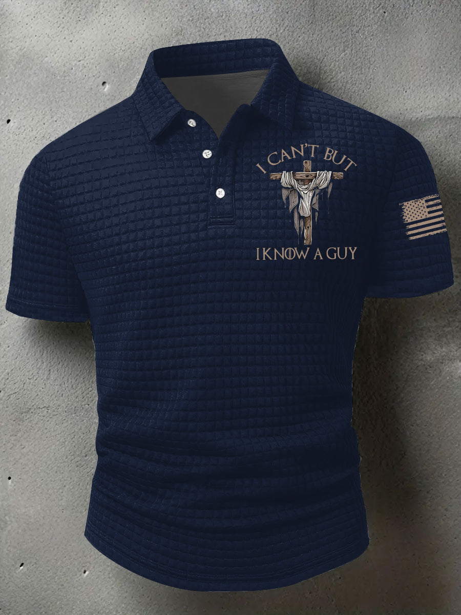 Men's I Can't But I Know A Guy Printed Short Sleeve Shirt