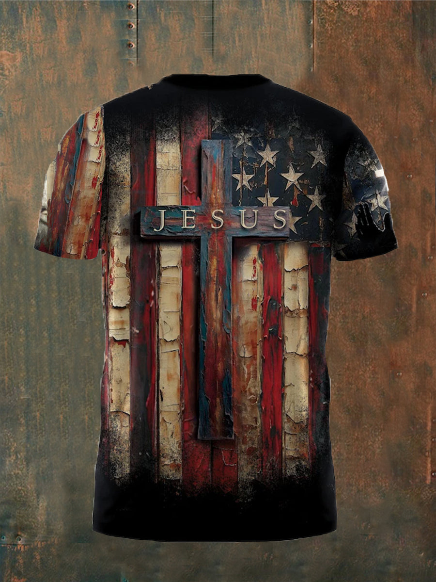 Men's I Can't But I Know A Guy Faith Cross Short Sleeve  T-shirt