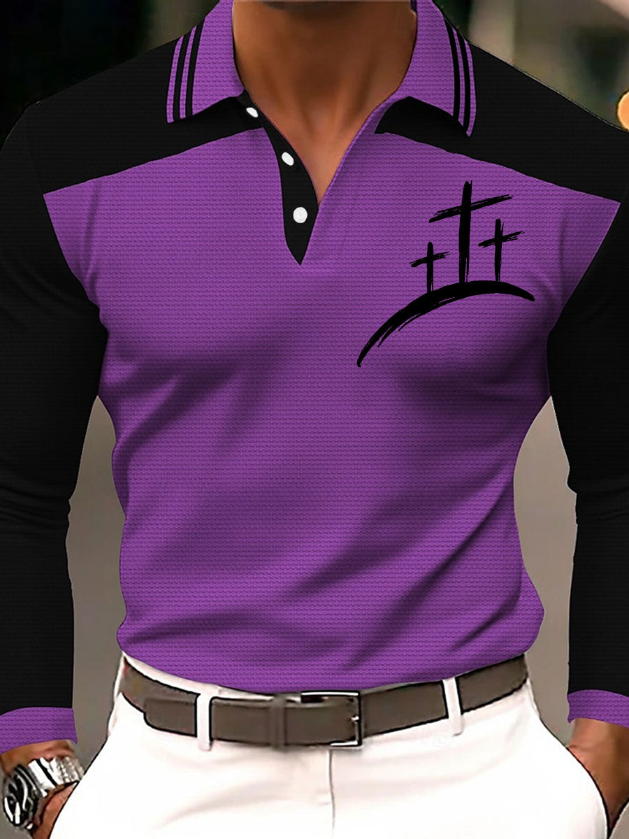 Men's Faith Cross Printed Casual Top