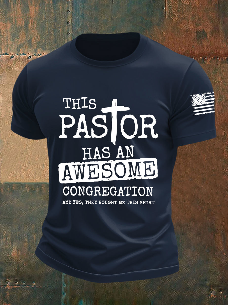 Men's This Pastor Has An Awesome Congregation Short-sleeved T-shirt
