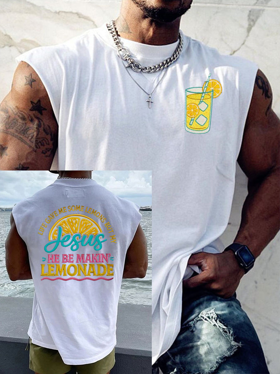 Men's Life Gave Me Some Lemons But My Jesus He Be Makin' Lemonade Vest