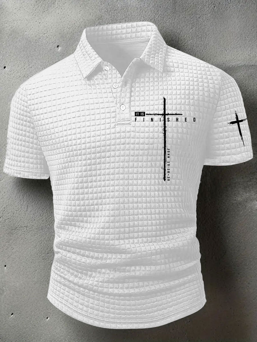 Men's It Is Finished Printed Casual Top